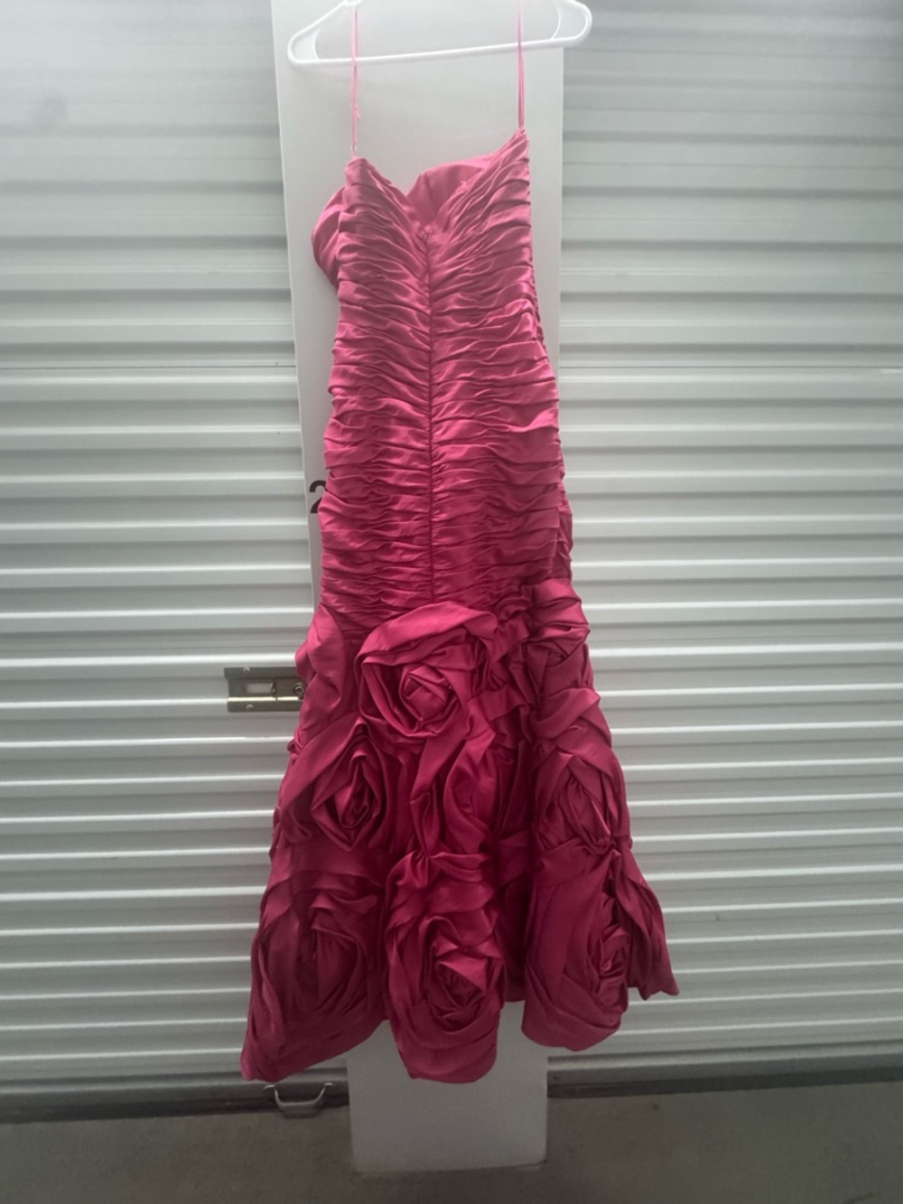 Strapless Fuchsia Rose Mermaid Gown – Size Small - Picture 5 of 7